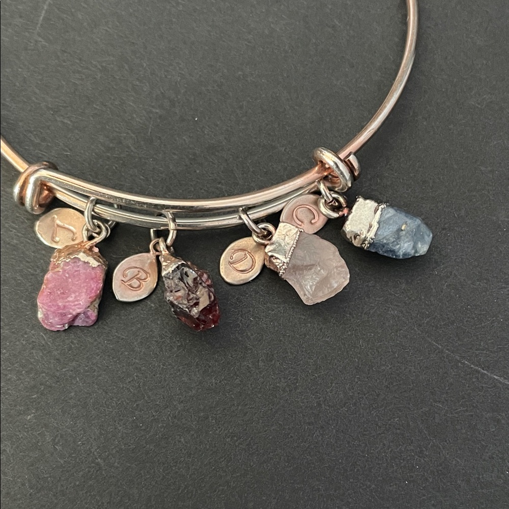 Elegant Multi-Stone Charm Bracelet - Picture 2 of 3